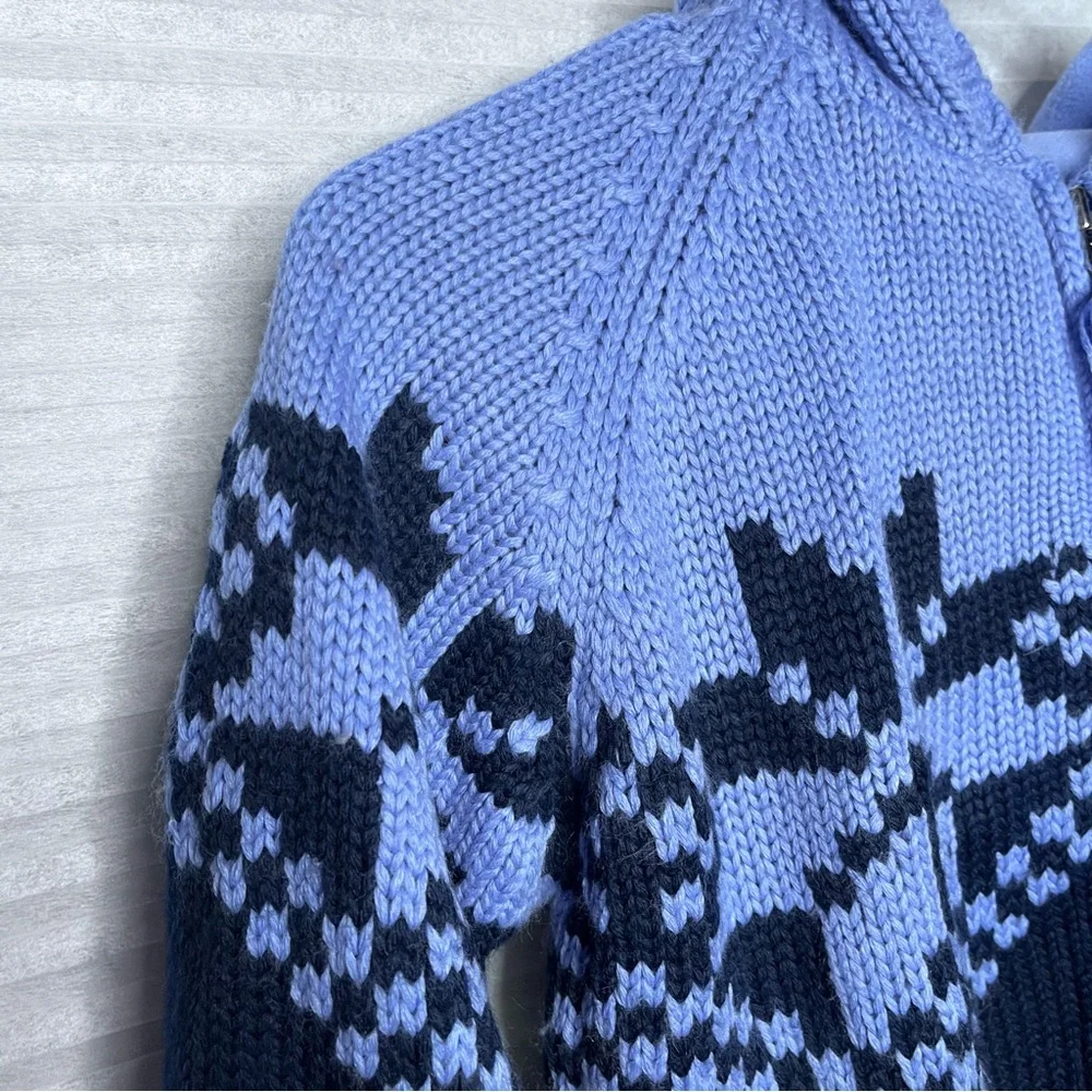 Vintage GAP Kids Knit Fleece Y2K Holiday Hooded Long Sleeve warm sweater XL 12